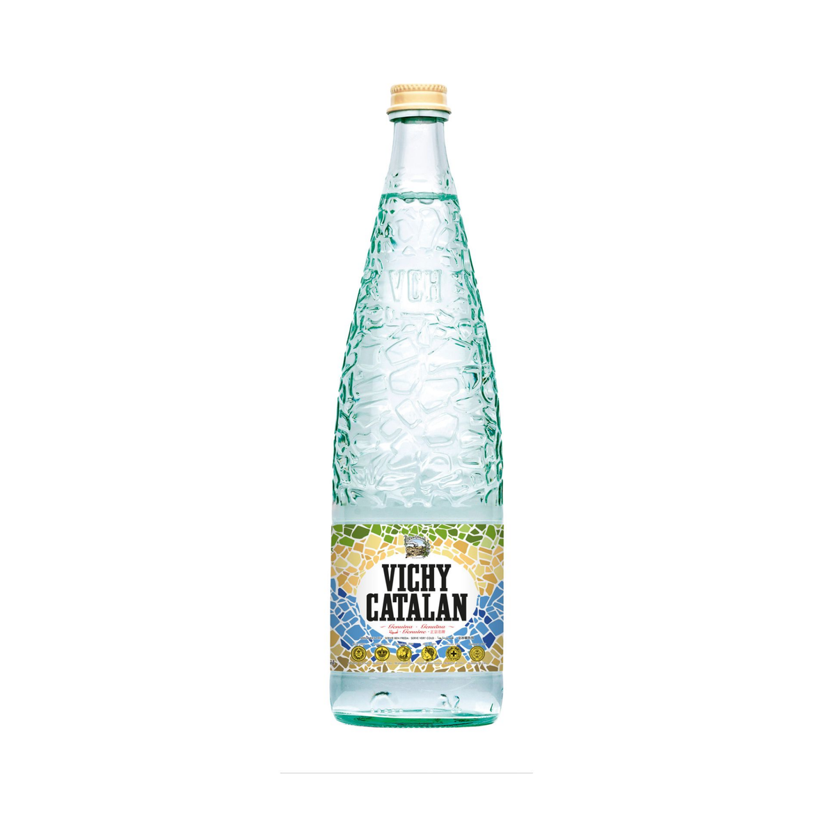 VICHY CATALAN Agua mineral con gas botella de 1 l.
