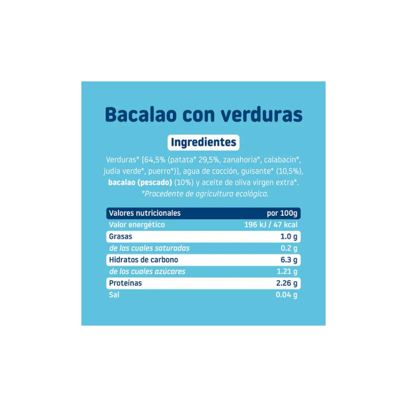 Potito Bacalao Verduras 6M 230g Smileat