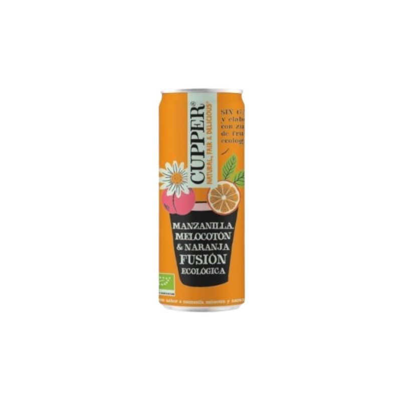 Refresco Manzanilla Melocoton Naranja Eco 250ml Cupper