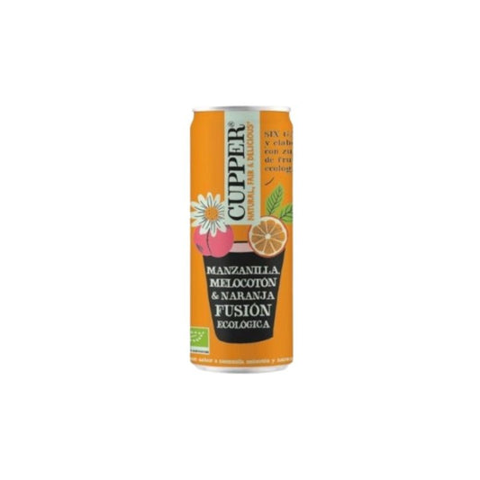 Refresco Manzanilla Melocoton Naranja Eco 250ml Cupper