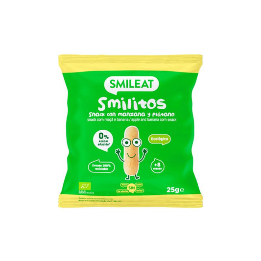 Smilitos Gusanitos Manzana Platano SinGluten 25g Smileat