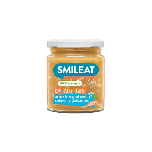Potito Cachitos Arroz Integral con Salmon y Guisantes 10M Eco SinGluten 230g Smileat