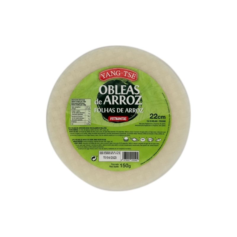 Obleas Arroz 150g Yang Tse