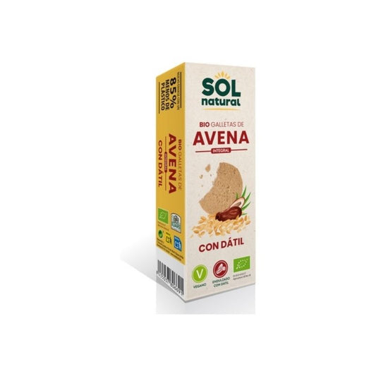 Galletas de Avena Integral Endulzadas Con Datil Bio 170g Solnatural