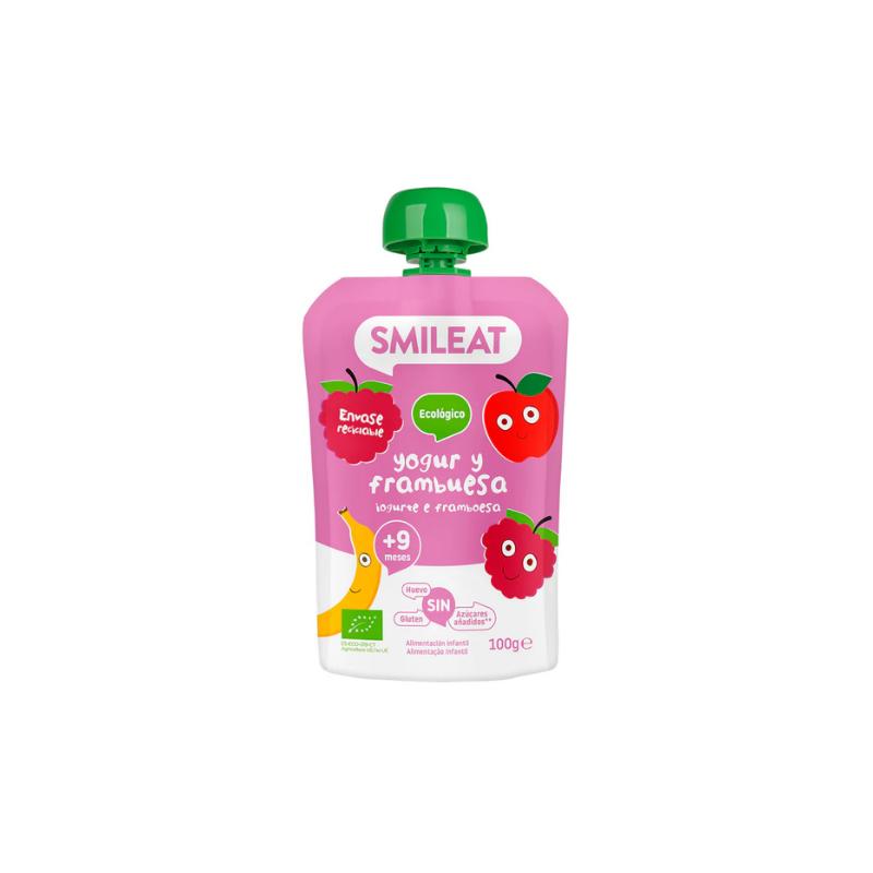 Bebible Yogur y Frambuesa 9M Eco 100g Smileat