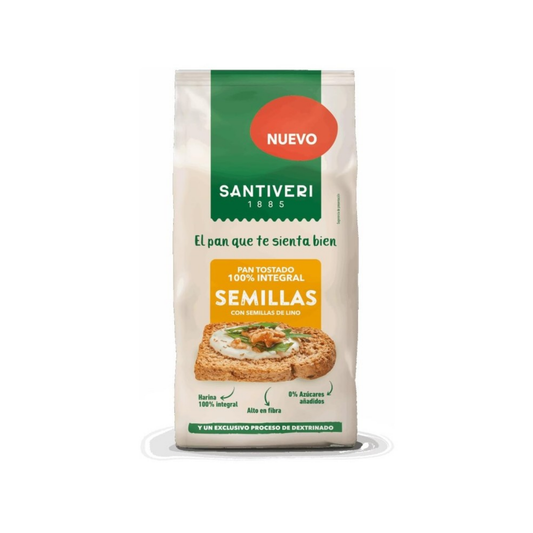 Pan Tostado 100% Integral Semillas 200g Santiveri