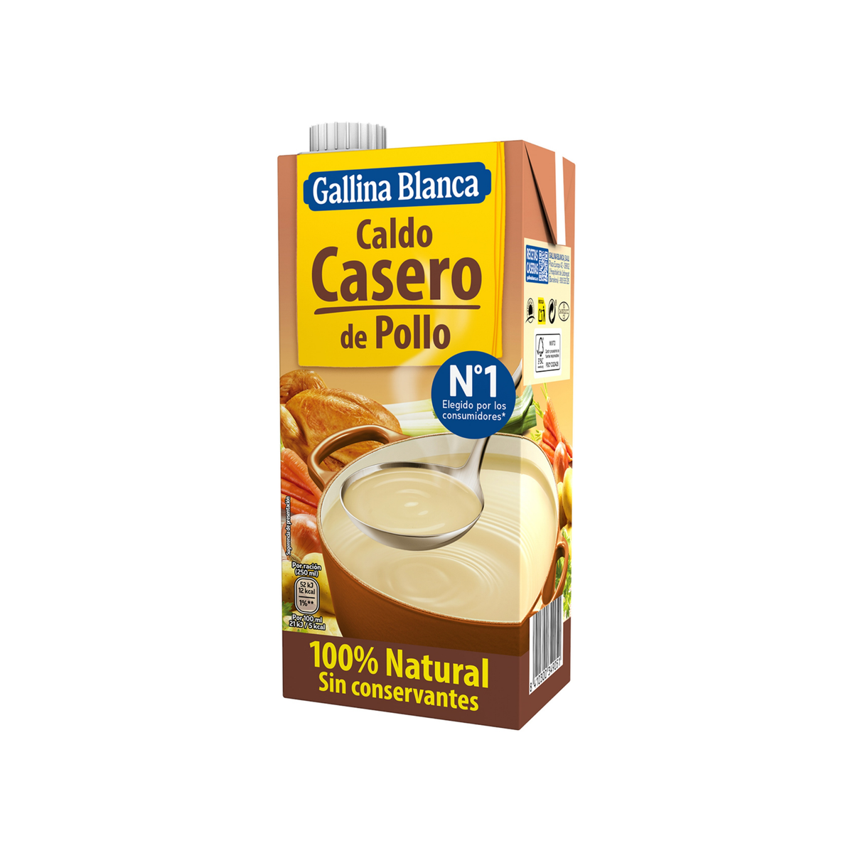Caldo Casero de Pollo 100% Natural Gallina Blanca