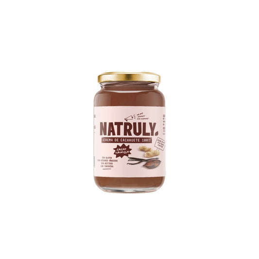 Crema de Cacahuete Cacao y Vainilla SinGluten 500g Natruly