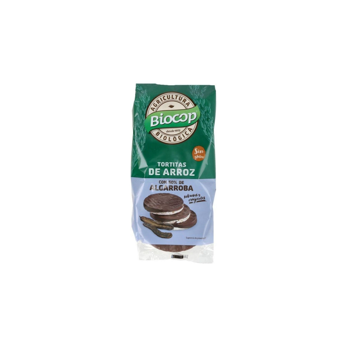 Tortitas de Arroz con Algarroba SinGluten Bio 100g Biocop