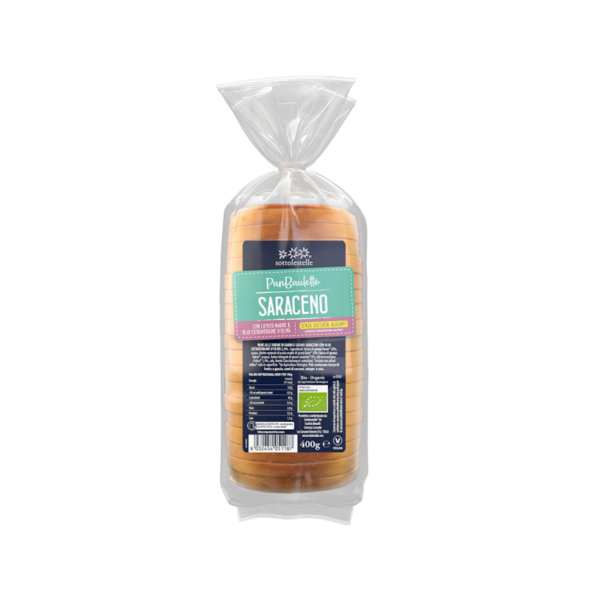 Pan de Molde de Espelta y Sarraceno 400g Sottolestelle