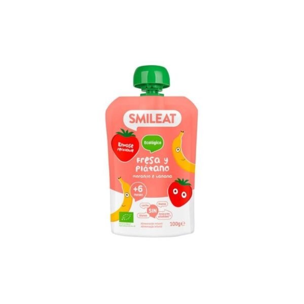 Bebible Fresa y Platano 6M SinGluten Eco 100g Smileat