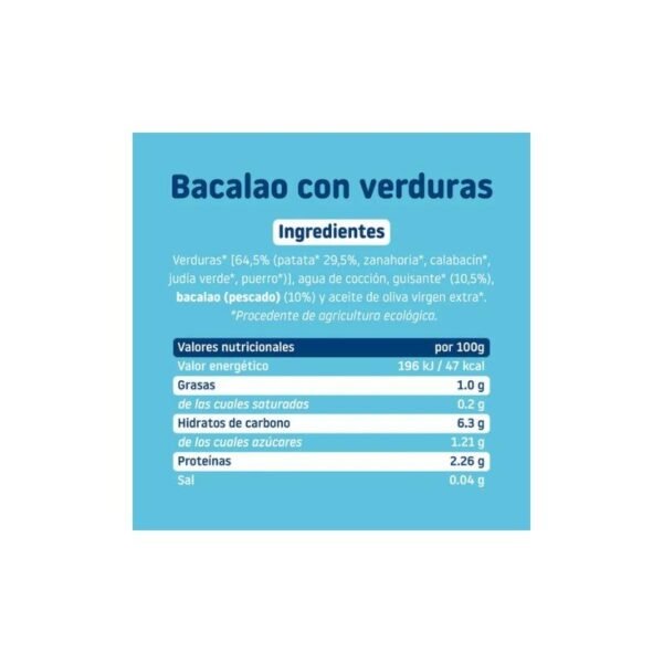 Potito Bacalao Verduras 6M 230g Smileat