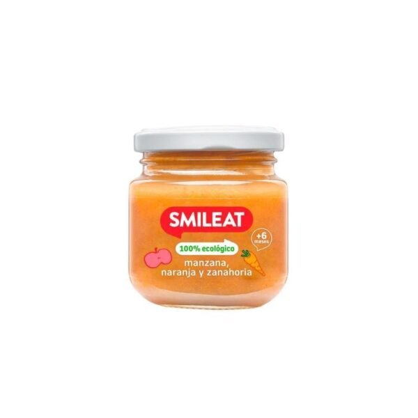 Potito Manzana Naranja y Zanahoria 6M SinGluten Eco 130g Smileat