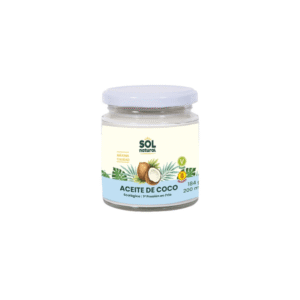 Aceite de Coco Virgen Extra SinGluten Bio Vegan 200ml Solnatural