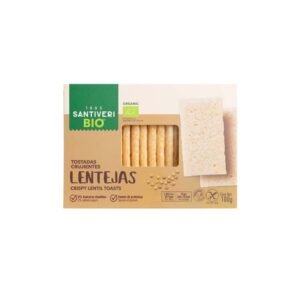 Tostadas Crujientes de Lentejas SinGluten Bio Vegan 100g Santiveri