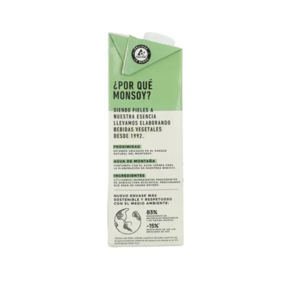 Bebida Vegetal de Soja SinGluten Bio 1L Monsoy