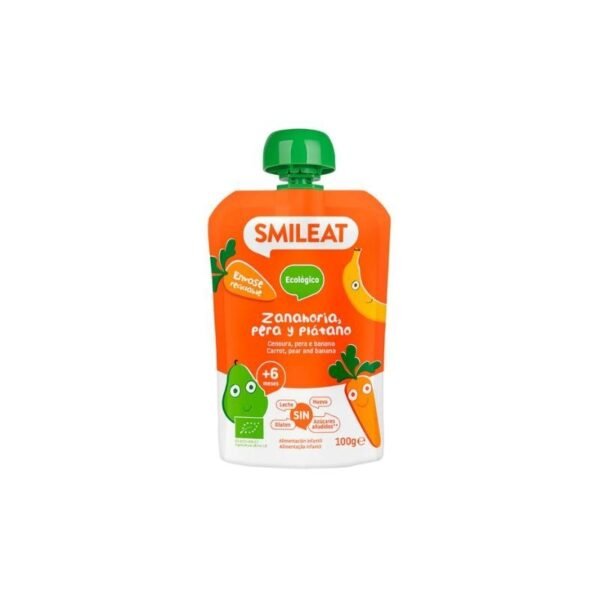 Bebible Zanahoria Pera Platano 6M SinGluten Eco 100g Smileat